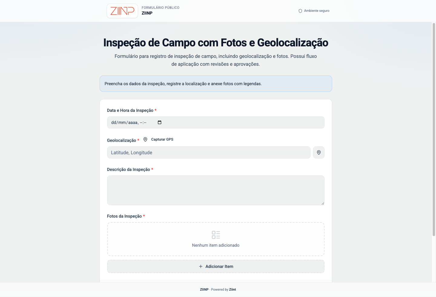 Formulário público