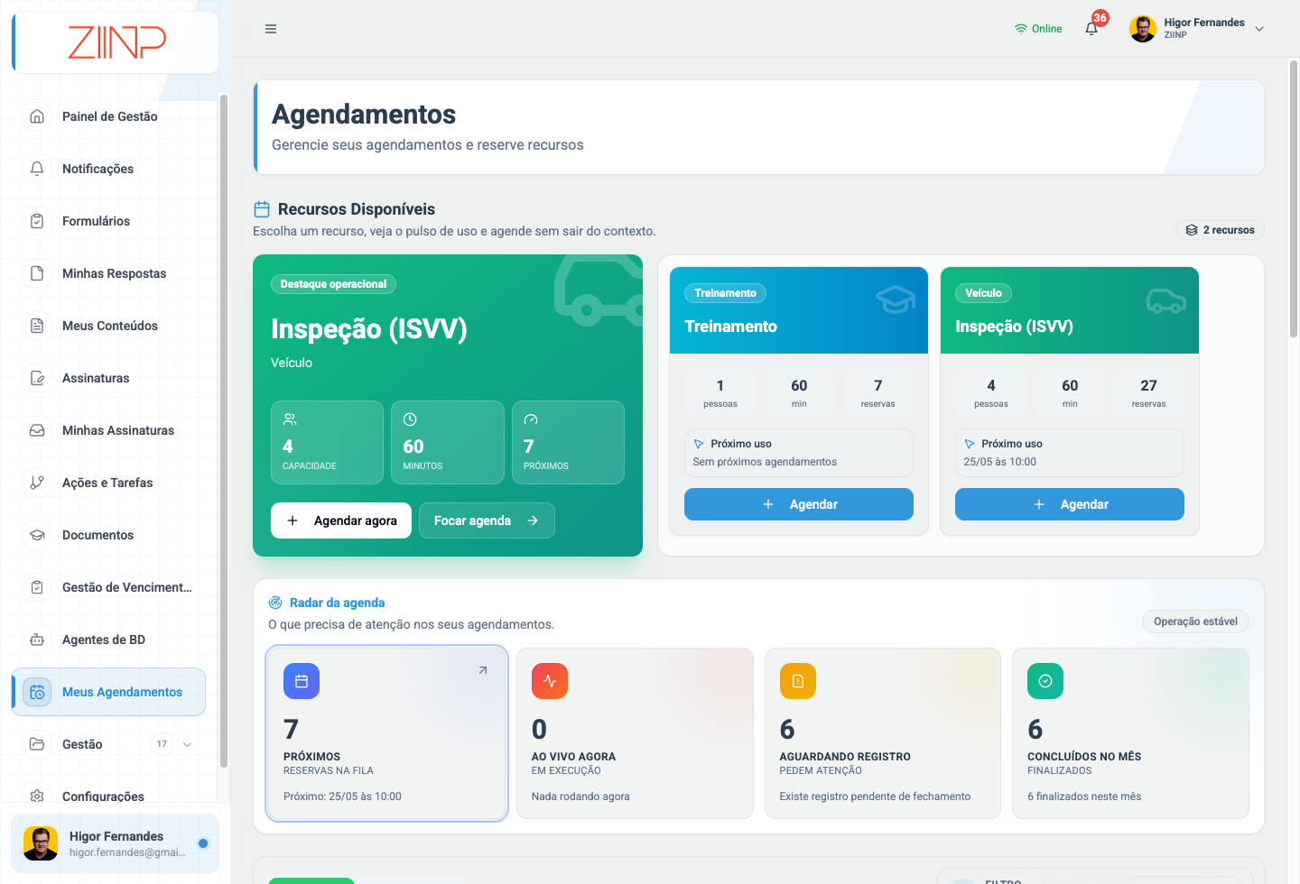 Calendario operacional
